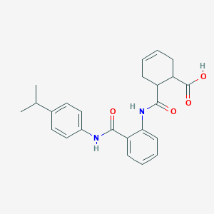 molecular formula C24H26N2O4 B281947 6-({2-[(4-Isopropylanilino)carbonyl]anilino}carbonyl)-3-cyclohexene-1-carboxylic acid 