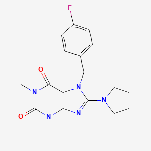 7-(4-fluorobenzyl)-1,3-dimethyl-8-(pyrrolidin-1-yl)-1H-purine-2,6(3H,7H)-dione