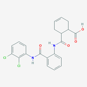 molecular formula C21H18Cl2N2O4 B281948 6-({2-[(2,3-Dichloroanilino)carbonyl]anilino}carbonyl)-3-cyclohexene-1-carboxylic acid 