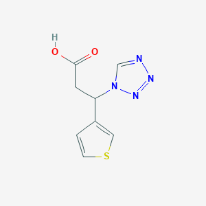 molecular formula C8H8N4O2S B2819482 3-(1H-四唑-1-基)-3-(噻吩-3-基)丙酸 CAS No. 1573548-25-0