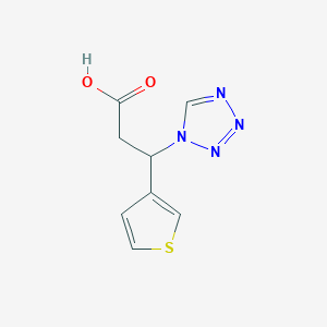 3-(1H-1,2,3,4-tetrazol-1-yl)-3-(thiophen-3-yl)propanoic acid