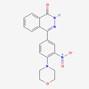 molecular formula C18H16N4O4 B2819483 4-[4-(吗啉-4-基)-3-硝基苯基]-1,2-二氢邻苯骈噻唑-1-酮 CAS No. 488137-27-5