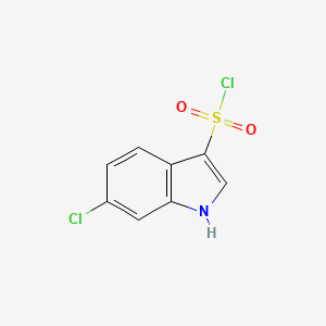 molecular formula C8H5Cl2NO2S B2819484 6-Chloro-1H-indole-3-sulfonyl chloride CAS No. 1216060-79-5