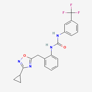 1-(2-((3-Cyclopropyl-1,2,4-oxadiazol-5-yl)methyl)phenyl)-3-(3-(trifluoromethyl)phenyl)urea