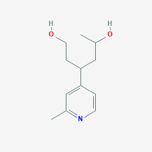 molecular formula C12H19NO2 B2819487 3-(2-Methyl-pyridin-4-yl)-hexane-1,5-diol CAS No. 865074-85-7