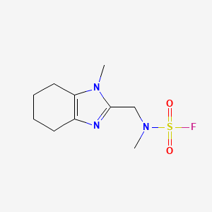 molecular formula C10H16FN3O2S B2819496 N-Methyl-N-[(1-methyl-4,5,6,7-tetrahydrobenzimidazol-2-yl)methyl]sulfamoyl fluoride CAS No. 2411318-33-5