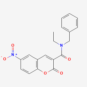 N-benzyl-N-ethyl-6-nitro-2-oxo-2H-chromene-3-carboxamide