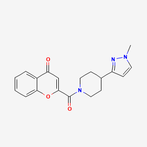 2-(4-(1-methyl-1H-pyrazol-3-yl)piperidine-1-carbonyl)-4H-chromen-4-one