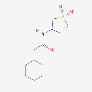 molecular formula C12H21NO3S B2819511 2-环己基-N-(1,1-二氧硫杂环戊-3-基)乙酰胺 CAS No. 743456-77-1