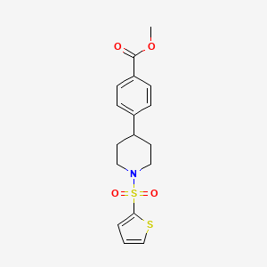 Methyl 4-(1-(thiophen-2-ylsulfonyl)piperidin-4-yl)benzoate