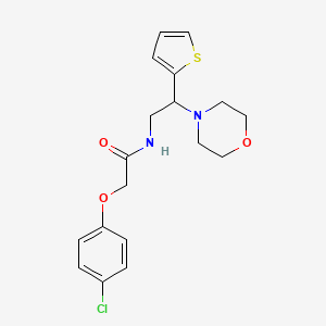 2-(4-chlorophenoxy)-N-(2-morpholino-2-(thiophen-2-yl)ethyl)acetamide