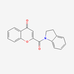 molecular formula C18H13NO3 B2819525 2-(indoline-1-carbonyl)-4H-chromen-4-one CAS No. 361166-59-8