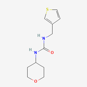 molecular formula C11H16N2O2S B2819529 1-(tetrahydro-2H-pyran-4-yl)-3-(thiophen-3-ylmethyl)urea CAS No. 2034536-31-5