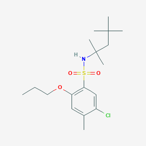 molecular formula C18H30ClNO3S B2819532 5-Chloro-4-methyl-2-propoxy-N-(2,4,4-trimethylpentan-2-yl)benzenesulfonamide CAS No. 2361827-85-0