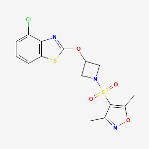 4-((3-((4-Chlorobenzo[d]thiazol-2-yl)oxy)azetidin-1-yl)sulfonyl)-3,5-dimethylisoxazole
