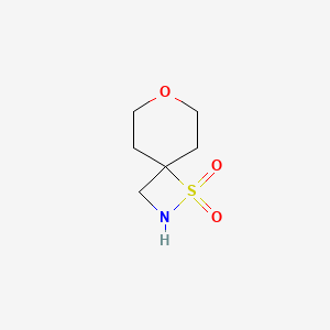 molecular formula C6H11NO3S B2819536 7-Oxa-1-thia-2-azaspiro[3.5]nonane 1,1-dioxide CAS No. 2305253-12-5