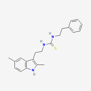 molecular formula C21H25N3S B2819540 1-(2-(2,5-dimethyl-1H-indol-3-yl)ethyl)-3-phenethylthiourea CAS No. 847389-61-1