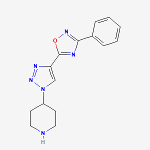 4-[4-(3-Phenyl-1,2,4-oxadiazol-5-yl)-1,2,3-triazol-1-yl]-piperidine