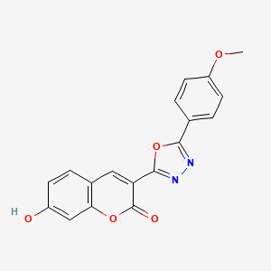 7-hydroxy-3-(5-(4-methoxyphenyl)-1,3,4-oxadiazol-2-yl)-2H-chromen-2-one