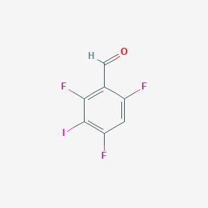 molecular formula C7H2F3IO B2819558 2,4,6-Trifluoro-3-iodobenzaldehyde CAS No. 1160573-17-0