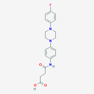 molecular formula C20H22FN3O3 B281956 4-[4-[4-(4-Fluorophenyl)piperazin-1-yl]anilino]-4-oxobutanoic acid 