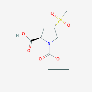 (2R,4S)-1-[(2-Methylpropan-2-yl)oxycarbonyl]-4-methylsulfonylpyrrolidine-2-carboxylic acid