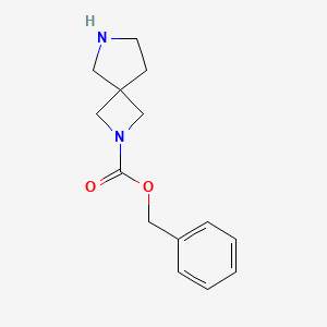 molecular formula C14H18N2O2 B2819561 苄基 2,6-二氮杂螺[3.4]辛烷-2-羧酸酯 CAS No. 1086394-87-7
