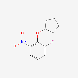 molecular formula C11H12FNO3 B2819569 2-(Cyclopentyloxy)-1-fluoro-3-nitrobenzene CAS No. 1233955-14-0