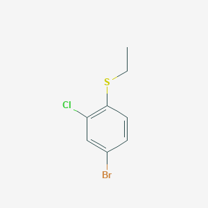 molecular formula C8H8BrClS B2819571 4-Bromo-2-chloro-1-(ethylsulfanyl)benzene CAS No. 1310947-47-7