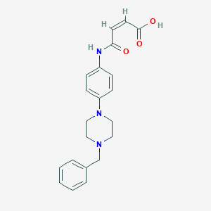 molecular formula C21H23N3O3 B281958 4-[4-(4-Benzyl-1-piperazinyl)anilino]-4-oxo-2-butenoicacid 