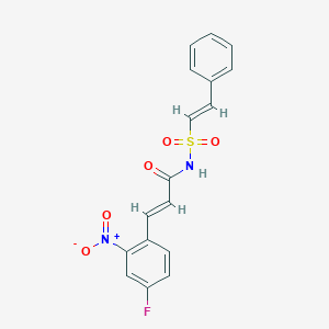 (E)-3-(4-Fluoro-2-nitrophenyl)-N-[(E)-2-phenylethenyl]sulfonylprop-2-enamide