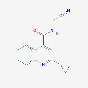 molecular formula C15H13N3O B2819587 N-(cyanomethyl)-2-cyclopropylquinoline-4-carboxamide CAS No. 1311495-72-3