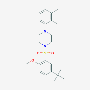 molecular formula C23H32N2O3S B2819597 1-(5-Tert-butyl-2-methoxybenzenesulfonyl)-4-(2,3-dimethylphenyl)piperazine CAS No. 929394-24-1