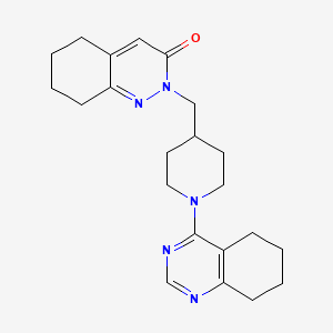 molecular formula C22H29N5O B2819598 2-{[1-(5,6,7,8-Tetrahydroquinazolin-4-yl)piperidin-4-yl]methyl}-2,3,5,6,7,8-hexahydrocinnolin-3-one CAS No. 2097927-41-6