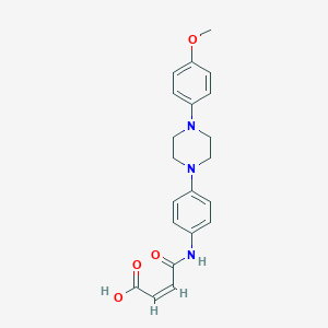 molecular formula C21H23N3O4 B281960 4-{4-[4-(4-Methoxyphenyl)-1-piperazinyl]anilino}-4-oxo-2-butenoic acid 
