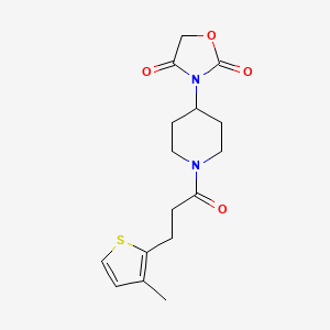 3-(1-(3-(3-Methylthiophen-2-yl)propanoyl)piperidin-4-yl)oxazolidine-2,4-dione