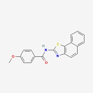 molecular formula C19H14N2O2S B2819610 N-benzo[g][1,3]benzothiazol-2-yl-4-methoxybenzamide CAS No. 295361-89-6