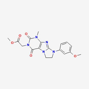 methyl 2-[8-(3-methoxyphenyl)-1-methyl-2,4-dioxo-1H,2H,3H,4H,6H,7H,8H-imidazo[1,2-g]purin-3-yl]acetate