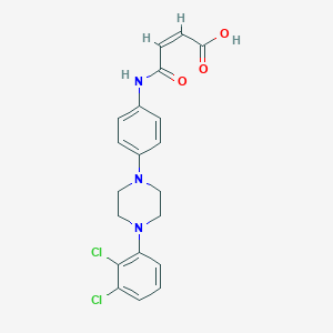 molecular formula C20H19Cl2N3O3 B281962 4-{4-[4-(2,3-Dichlorophenyl)-1-piperazinyl]anilino}-4-oxo-2-butenoic acid 
