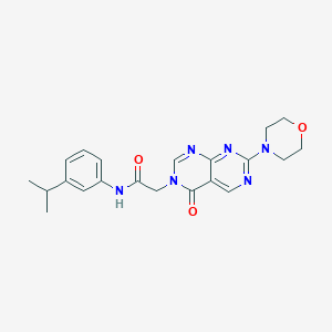 molecular formula C21H24N6O3 B2819624 N-(3-isopropylphenyl)-2-(7-morpholino-4-oxopyrimido[4,5-d]pyrimidin-3(4H)-yl)acetamide CAS No. 1251688-13-7