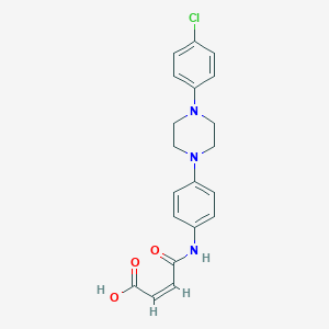 molecular formula C20H20ClN3O3 B281963 4-{4-[4-(4-Chlorophenyl)-1-piperazinyl]anilino}-4-oxo-2-butenoic acid 