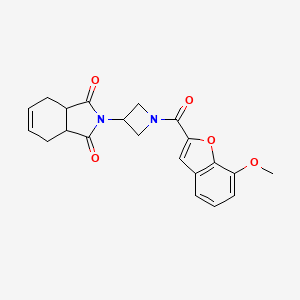 molecular formula C21H20N2O5 B2819632 2-(1-(7-methoxybenzofuran-2-carbonyl)azetidin-3-yl)-3a,4,7,7a-tetrahydro-1H-isoindole-1,3(2H)-dione CAS No. 1787879-76-8