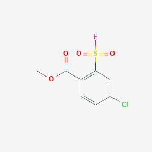 molecular formula C8H6ClFO4S B2819637 Methyl 4-chloro-2-(fluorosulfonyl)benzoate CAS No. 1955505-45-9