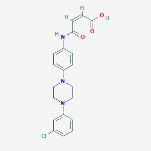 molecular formula C20H20ClN3O3 B281964 4-{4-[4-(3-Chlorophenyl)-1-piperazinyl]anilino}-4-oxo-2-butenoicacid 