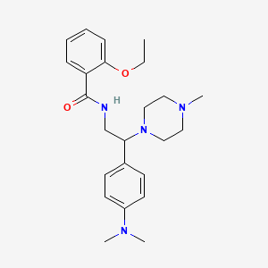 molecular formula C24H34N4O2 B2819648 N-(2-(4-(dimethylamino)phenyl)-2-(4-methylpiperazin-1-yl)ethyl)-2-ethoxybenzamide CAS No. 946285-72-9