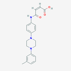 molecular formula C21H23N3O3 B281965 4-{4-[4-(3-Methylphenyl)-1-piperazinyl]anilino}-4-oxo-2-butenoicacid 
