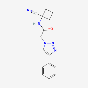 molecular formula C15H15N5O B2819651 N-(1-Cyanocyclobutyl)-2-(4-phenyltriazol-1-yl)acetamide CAS No. 2248891-71-4