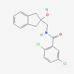 molecular formula C17H15Cl2NO2 B2819655 2,5-dichloro-N-((2-hydroxy-2,3-dihydro-1H-inden-2-yl)methyl)benzamide CAS No. 2034602-16-7