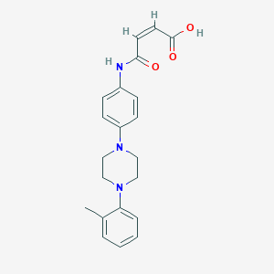molecular formula C21H23N3O3 B281966 (Z)-4-[4-[4-(2-methylphenyl)piperazin-1-yl]anilino]-4-oxobut-2-enoic acid 