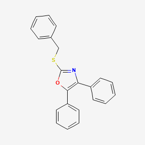 molecular formula C22H17NOS B2819676 2-(Benzylthio)-4,5-diphenyloxazole CAS No. 102452-01-7